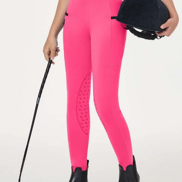 Pre-owned Baleaf Girls Hot Pink Equestrian Breeches, Size Small - Picture 2 of 11